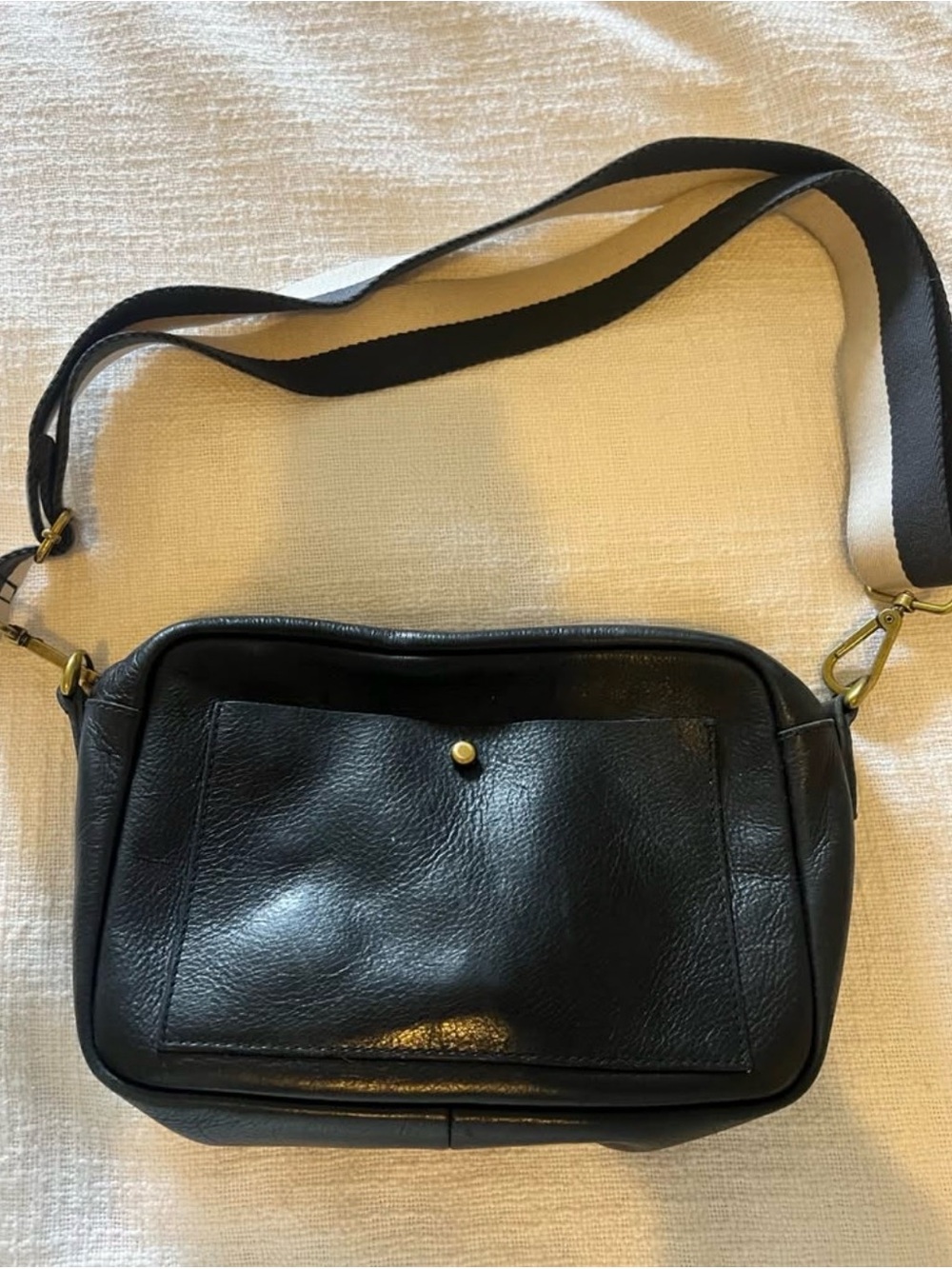 Madewell The Transport Camera Bag – Black Leather